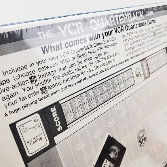 VCR Quarterback Game Board 1986 Vintage NFL Football Interactive VHS Sealed NIB - Picture 11 of 11